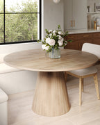 Alice 54 Round Dining Table in Light Oak