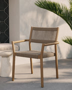 Kendra Outdoor Dining Chairs in Natural, Set of 2