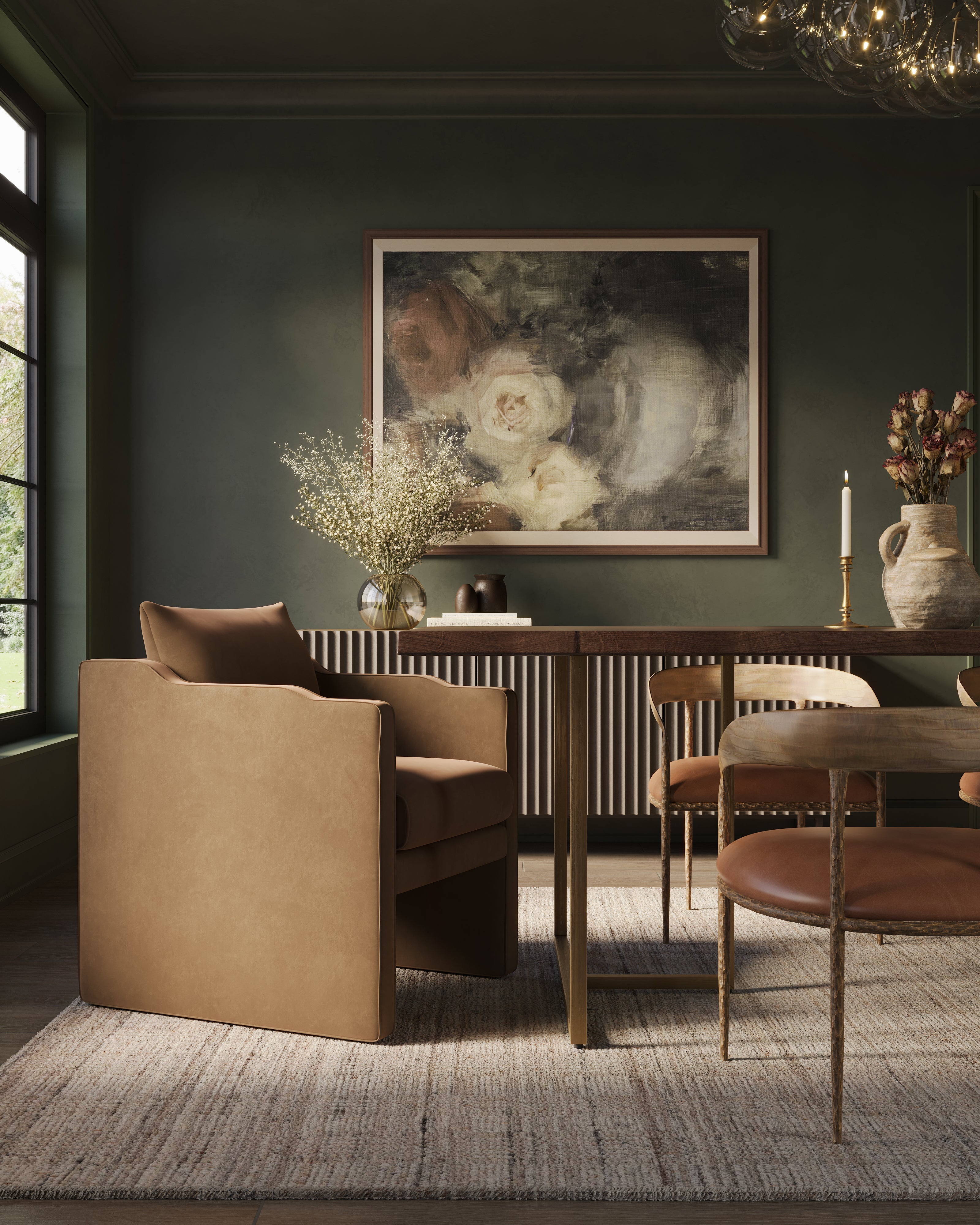 Meuller Lounge Chair in Brown