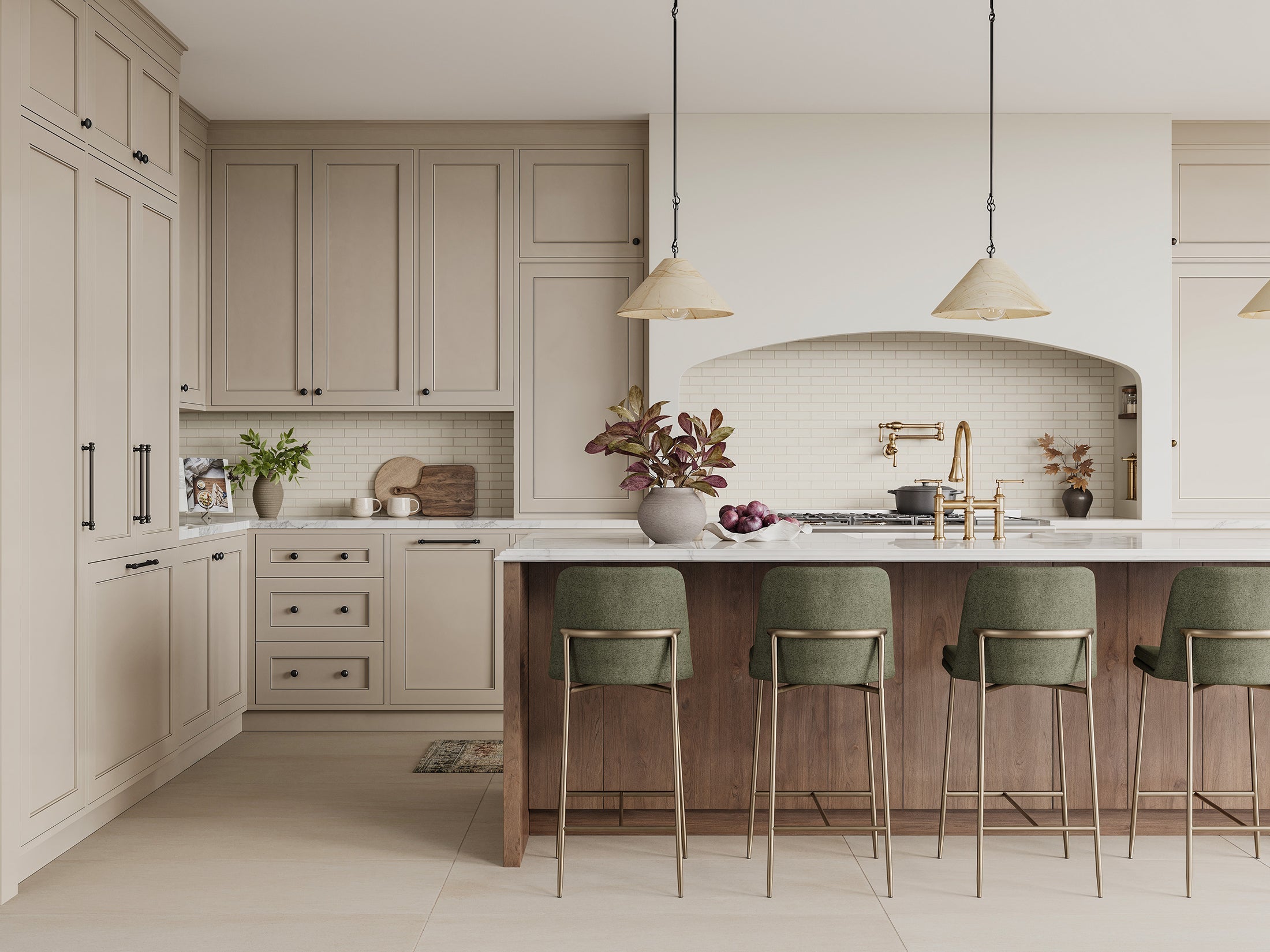 Shaw Counter Stool in Bergen Olive