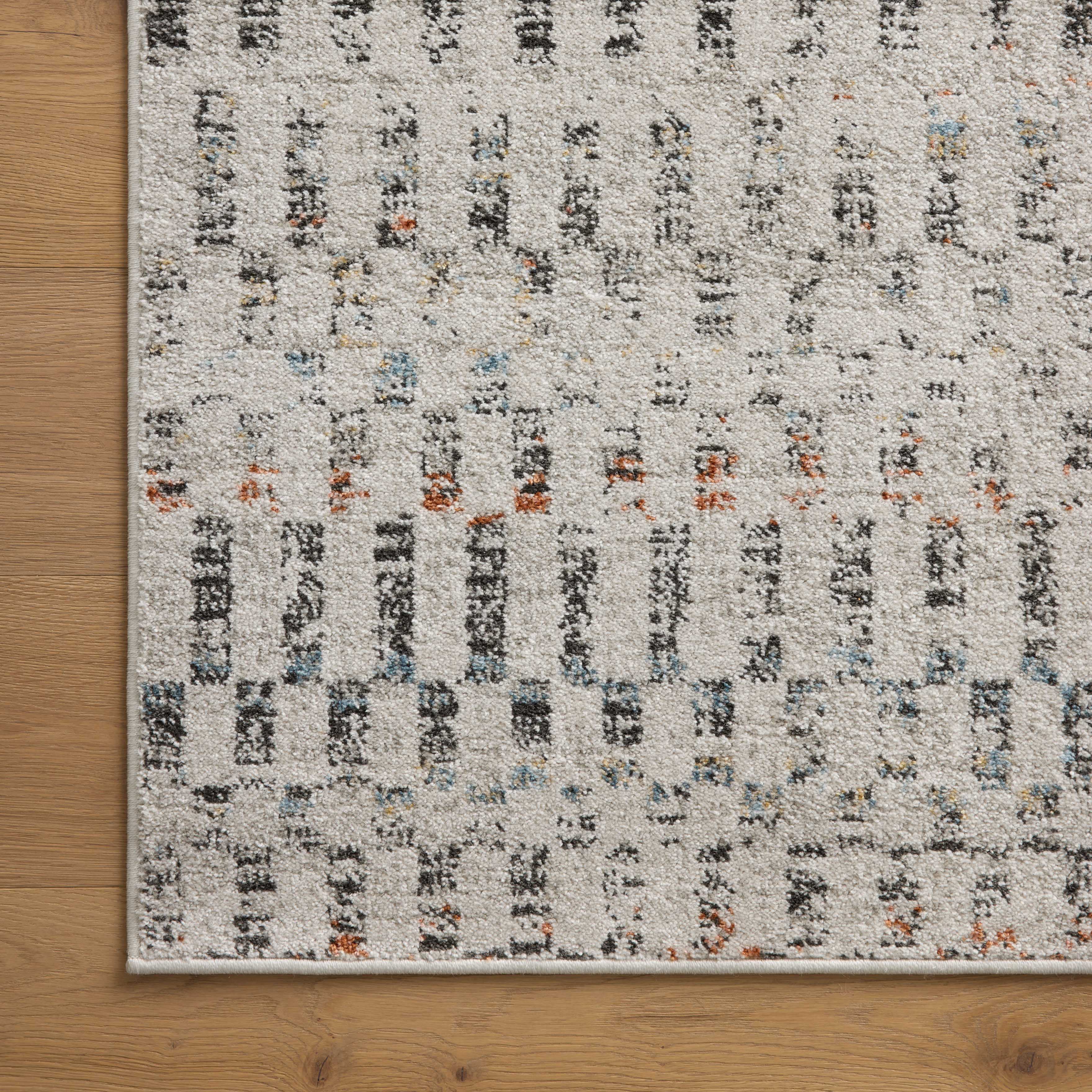 Liddy Polyester Pile Rug in Dove / Multi