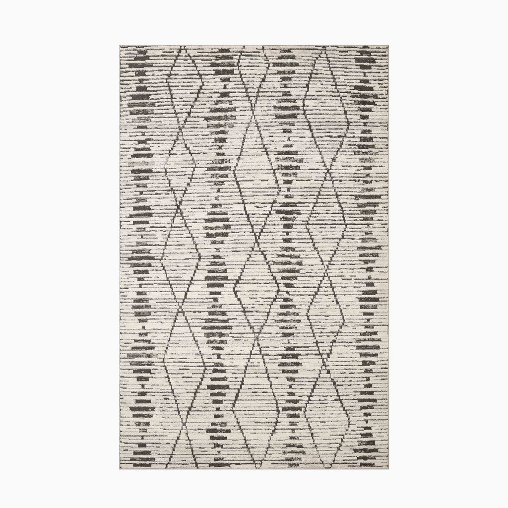 Liddy Polyester Pile Rug in Graphite / Platinum