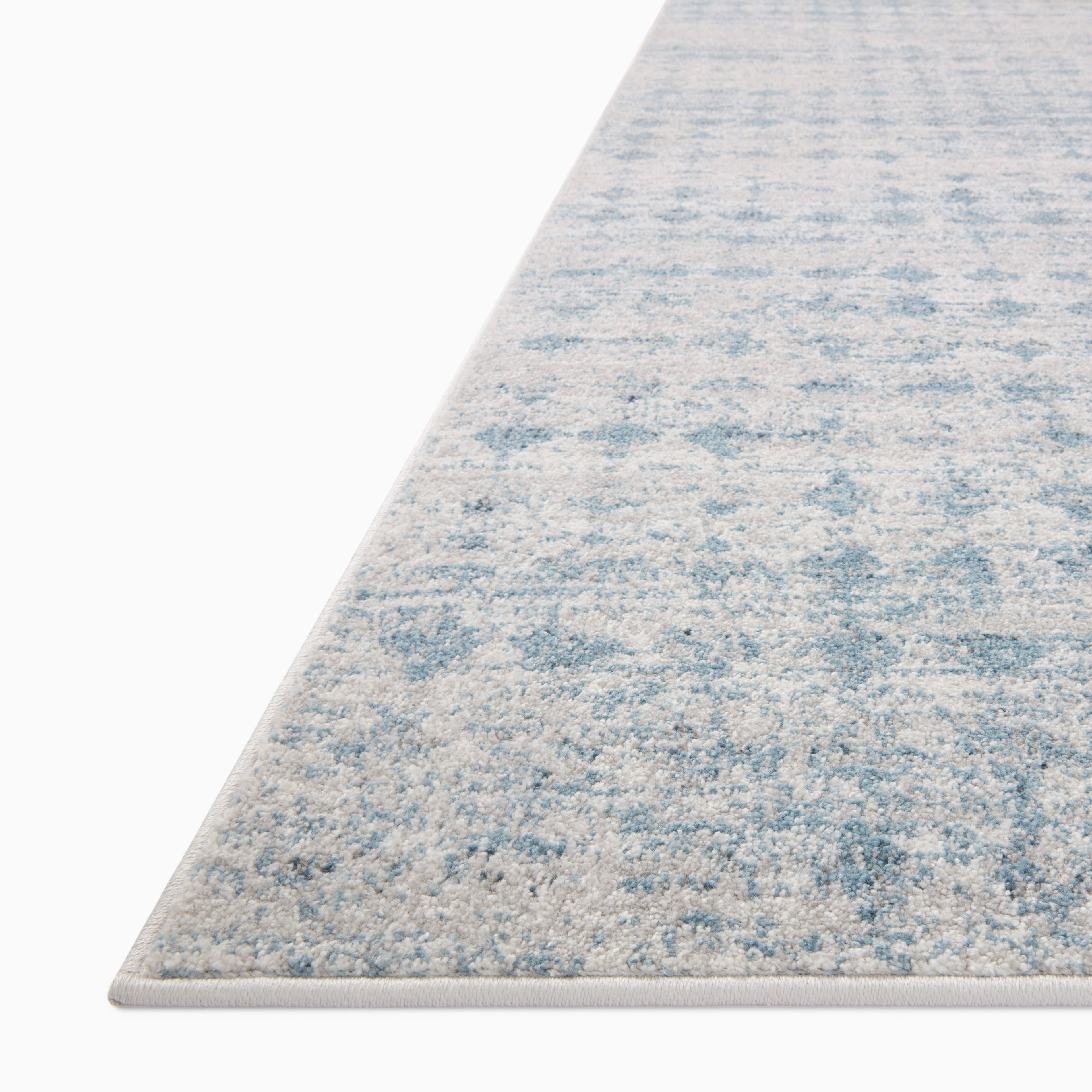 Liddy Polyester Pile Rug in Ocean / Platinum