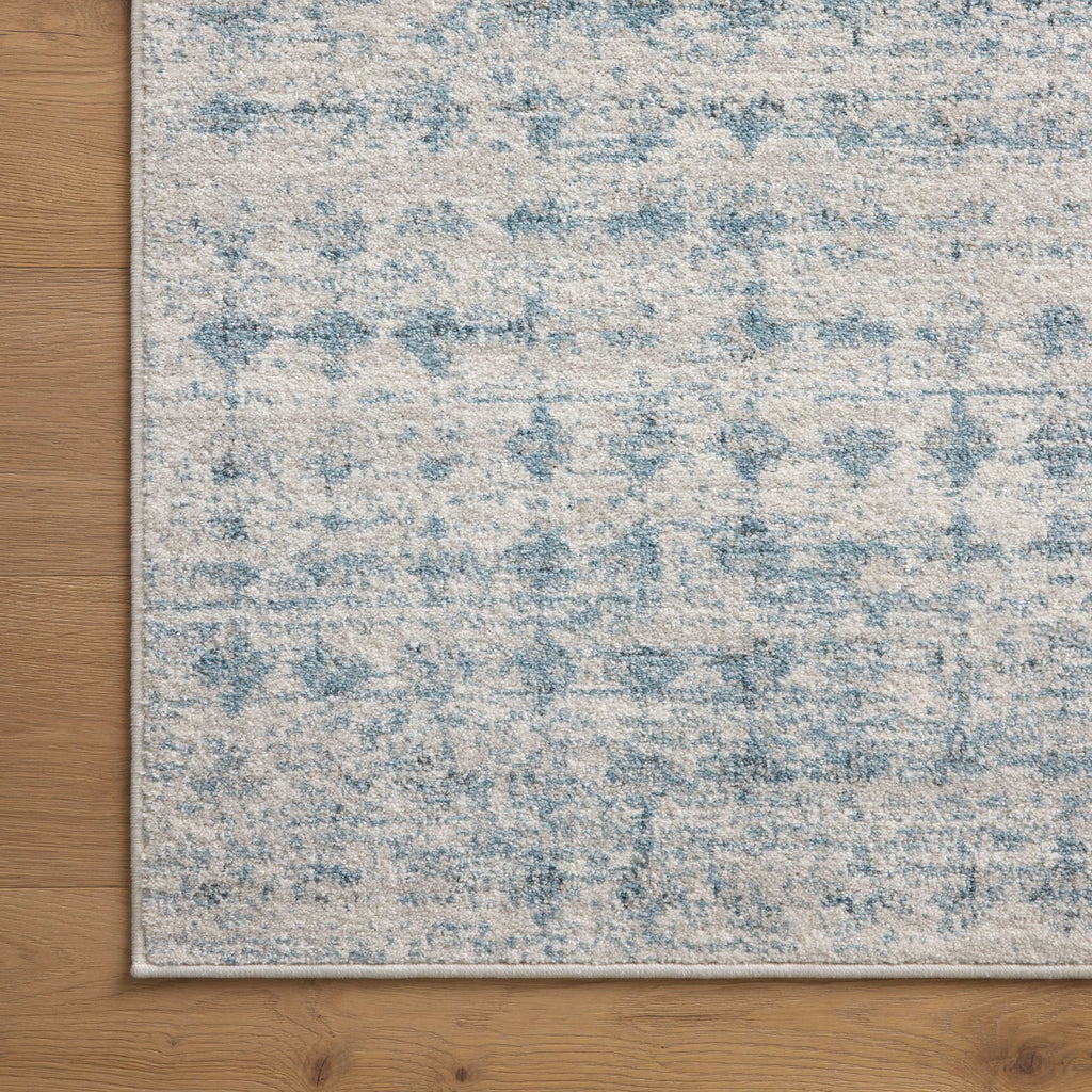 Liddy Polyester Pile Rug in Ocean / Platinum