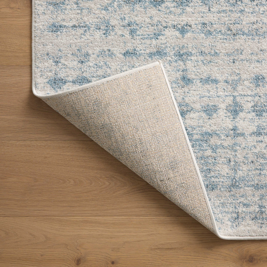 Liddy Polyester Pile Rug in Ocean / Platinum