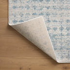 Liddy Polyester Pile Rug in Ocean / Platinum