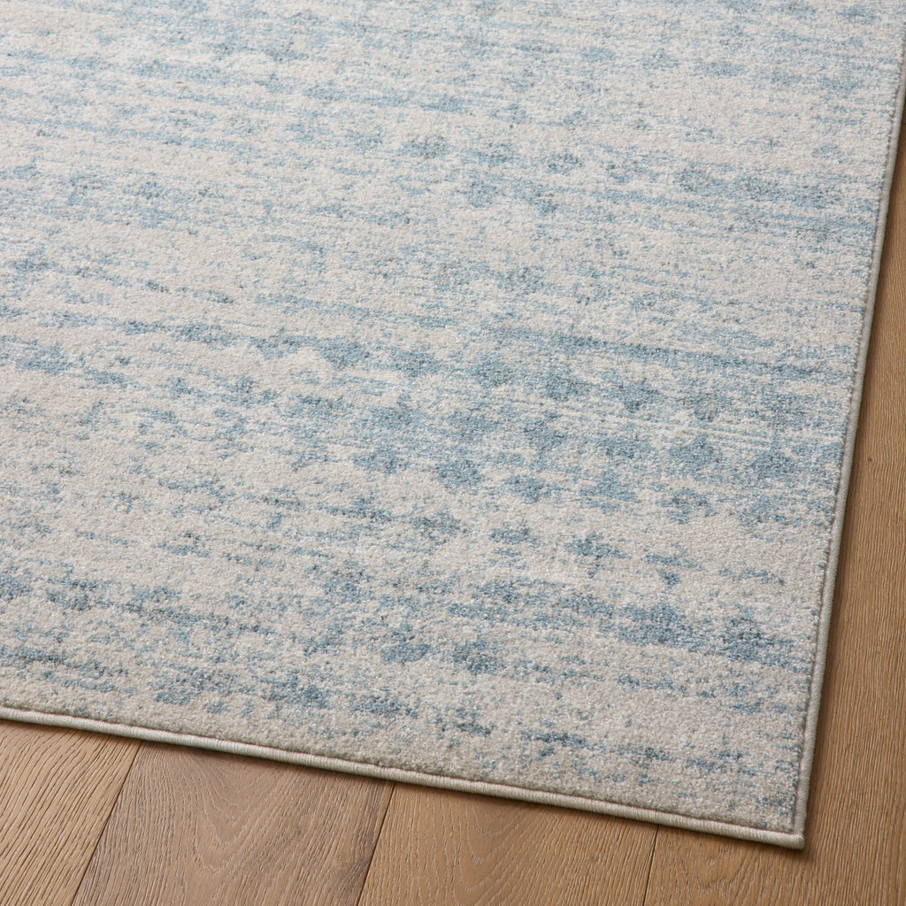 Liddy Polyester Pile Rug in Ocean / Platinum