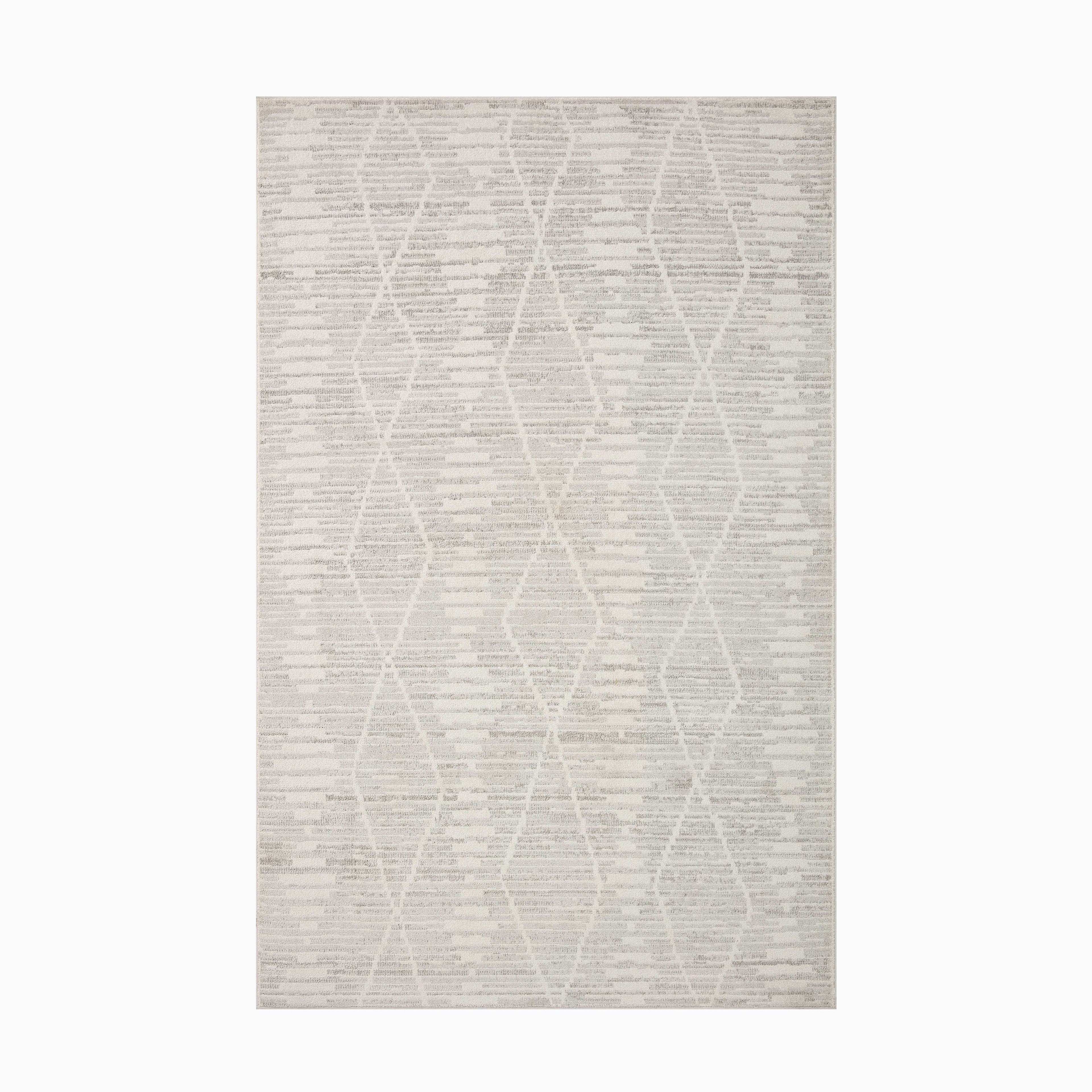Liddy Polyester Pile Rug in Pearl / Mist