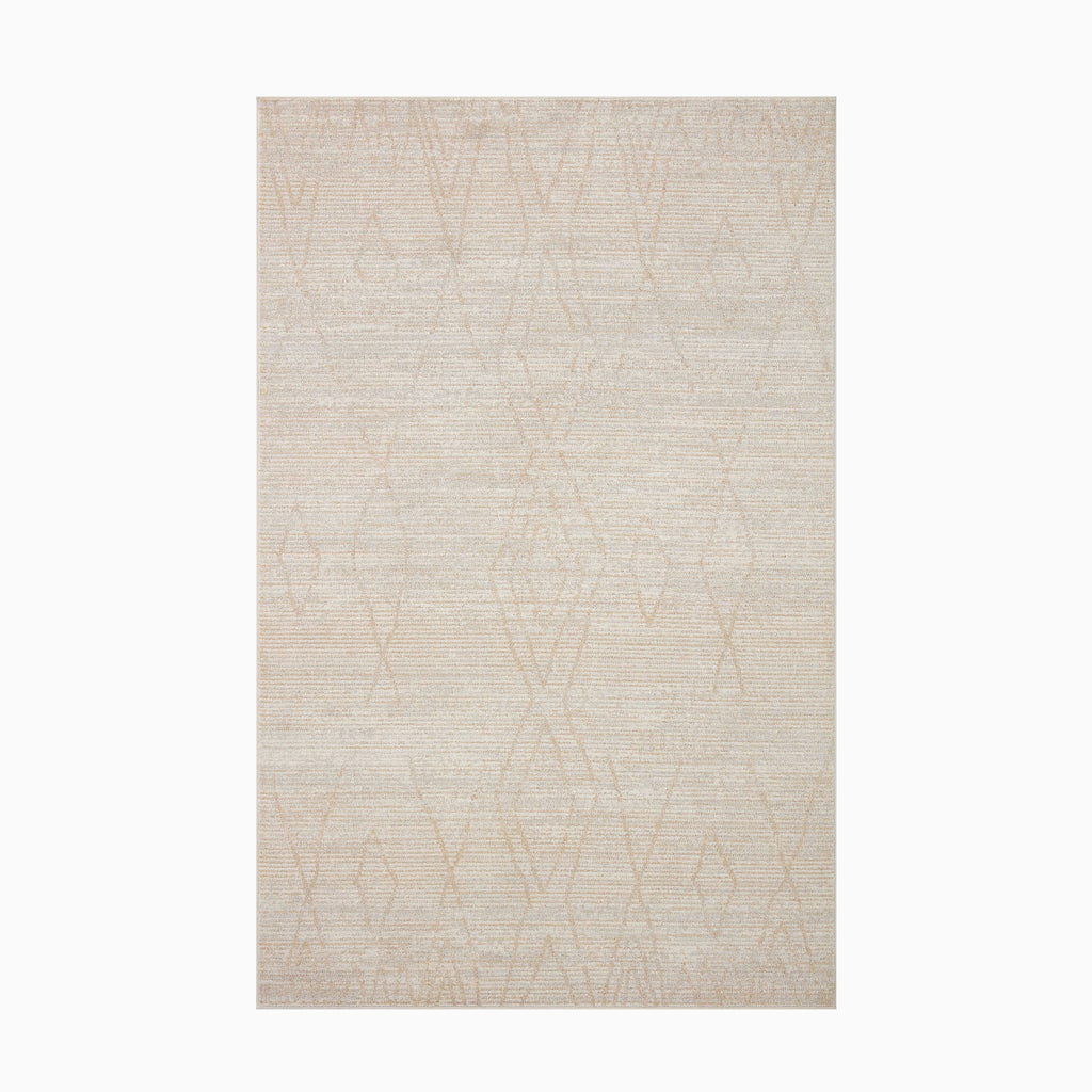 Liddy Polyester Pile Rug in Sand / Fog