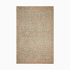 Marcela Cotton Blend Rug in Crimson / Navy