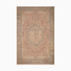 Marcela Cotton Blend Rug in Natural / Ocean