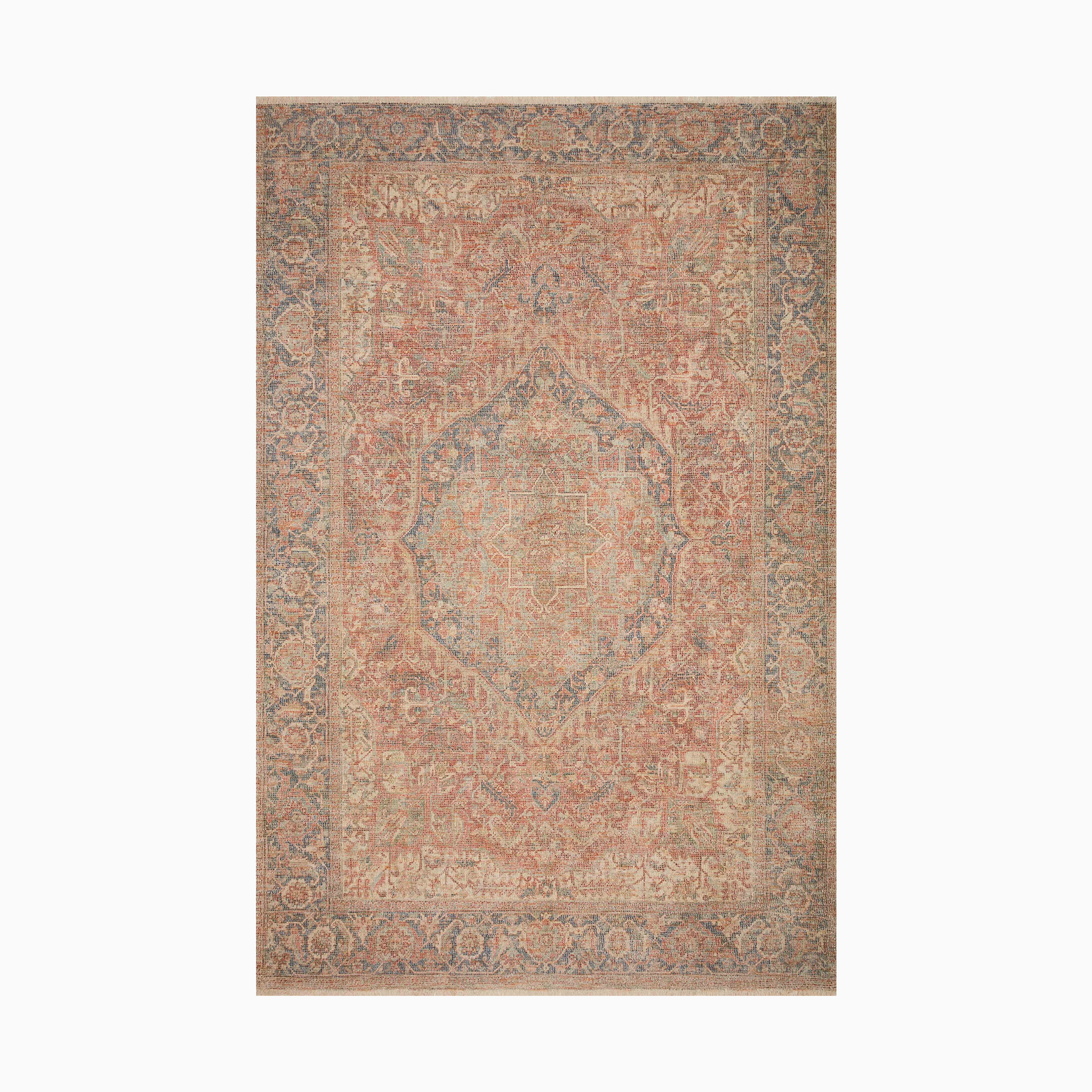 Marcela Cotton Blend Rug in Natural / Ocean
